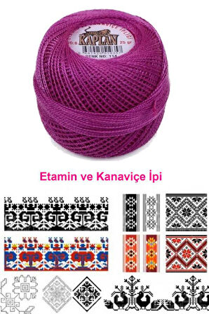 Kaplan Etamin Ve Kanaviçe İpi 8 No Kod/Renk: 114 - Royaleks