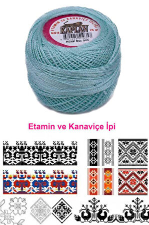 Kaplan Etamin Ve Kanaviçe İpi 8 No Kod/Renk: 943 - Royaleks