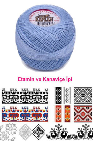 Kaplan Etamin Ve Kanaviçe İpi 8 No Kod/Renk: 799 - Royaleks