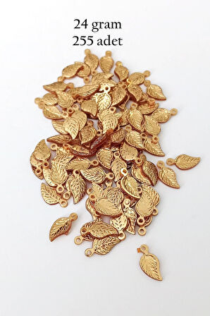 Oya Abiye Bileklik Kolye Pleksi Metalik Plastik Pul Altın Renk 24 gram 255 adet - BNC546