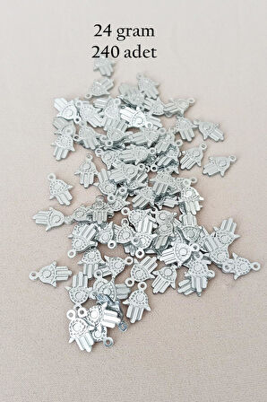 Oya Abiye Bileklik Kolye Pleksi Metalik Plastik Pul Gümüş Renk 24 gram 240 adet - BNC586