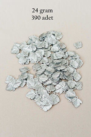 Oya Abiye Bileklik Kolye Pleksi Metalik Plastik Pul Gümüş Renk 24 gram 390 adet - BNC567