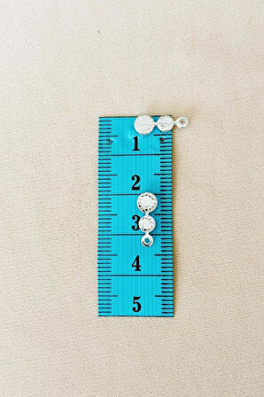 Oya Abiye Bileklik Kolye Pleksi Metalik Plastik Pul Gümüş Renk 24 gram 300 adet - BNC560