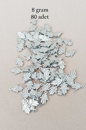 Oya Abiye Bileklik Kolye Pleksi Metalik Plastik Pul Gümüş Renk 8 gram 80 adet - BNC526