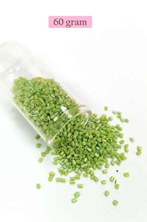 Kesme Cam Boncuk 2mm - 60 Gram - Yeşil - BNC373
