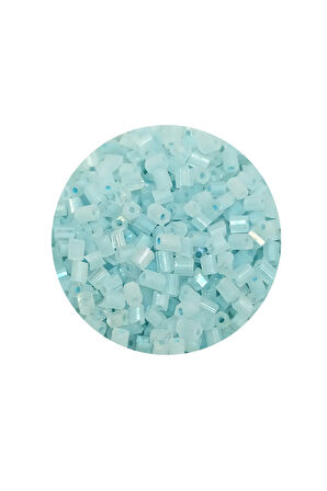 Kesme Cam Boncuk 2mm - 60 Gram - Maz Buz Mavi - BNC369