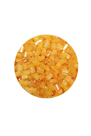Kesme Cam Boncuk 2mm - 60 Gram - Şeffaf Koyu Sarı - BNC361