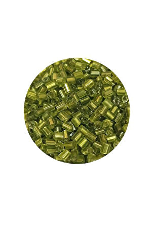 Kesme Cam Boncuk 2mm - 20 Gram - Şeffaf Çimen Yeşili -BNC345