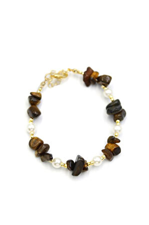 Boncuk Bileklik - Kahverengi