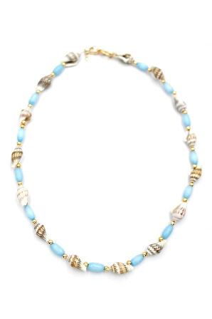 Deniz Kabuğu Kolye - Turkuaz