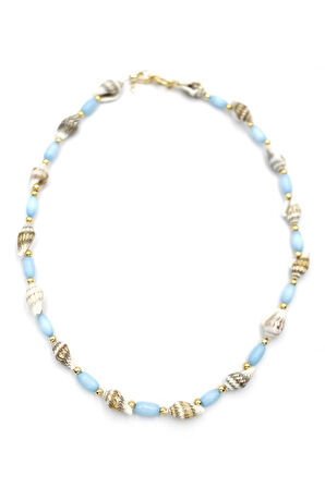 Deniz Kabuğu Kolye - Turkuaz