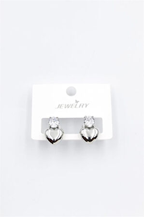 Kalp Küpe - Gümüş