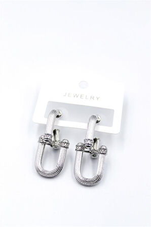 Tf Zincir Küpe - Gümüş