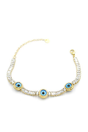 Nazar Su Yolu Bileklik - Altın