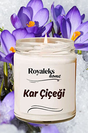 Doğal Özel Seri Kokulu Dekoratif Kavanoz Mum 210 cc - Kar Çiçeği - RYL