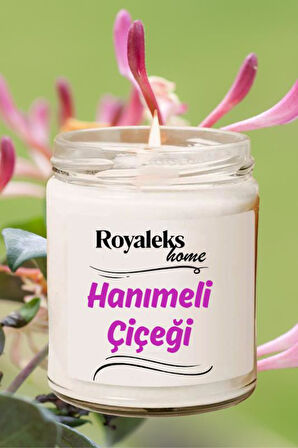 Doğal Özel Seri Kokulu Dekoratif Kavanoz Mum 210 cc - Hanımeli Esansı - RYL