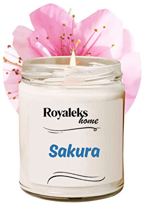 Doğal Özel Seri Kokulu Dekoratif Kavanoz Mum 210 cc - Sakura - RYL