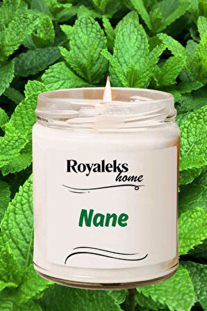 Doğal Özel Seri Kokulu Dekoratif Kavanoz Mum 210 cc - Nane Esansı - RYL