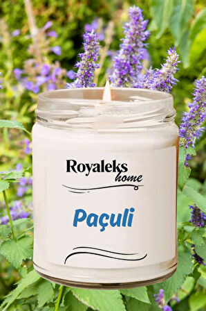 Doğal Özel Seri Kokulu Dekoratif Kavanoz Mum 210 cc - Paçuli Esansı - RYL