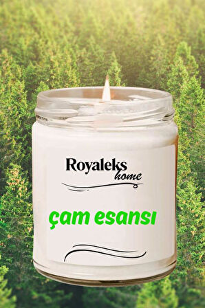 Doğal Özel Seri Kokulu Dekoratif Kavanoz Mum 210 cc - Çam Esansı - RYL