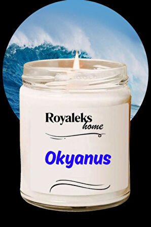 Doğal Özel Seri Kokulu Dekoratif Kavanoz Mum 210 cc - Okyanus Esansı - RYL