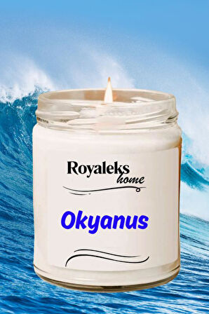 Doğal Özel Seri Kokulu Dekoratif Kavanoz Mum 210 cc - Okyanus Esansı - RYL