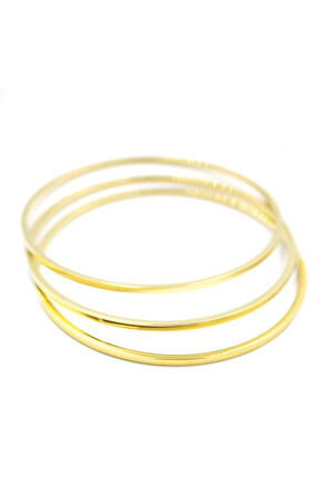 3'lü Ajda Bilezik - 60mm - Altın