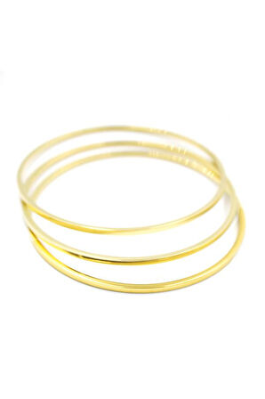 3'lü Ajda Bilezik - 60mm - Altın