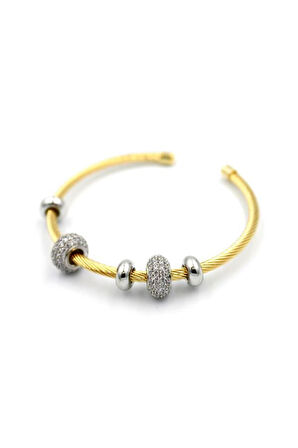 Taşlı Bilezik - Altın