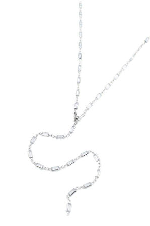 Taşlı Y Kolye - Gümüş