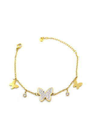 Kelebek Bileklik - Altın
