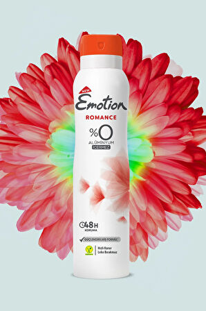 3 Adet Emotion Romance Kadın Vegan Deodorant 150 Ml Hızlı Kurur, Leke Bırakmaz