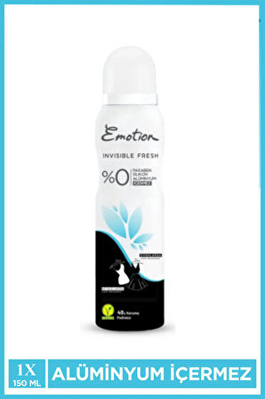 Emotion Invisible Fresh Black & White Kadın Deodorant 150ml Vegan, Leke Bırakmaz