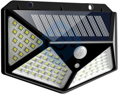 100 Led Dış Mekan Solar Aydınlatma Fotoselli Solar Lamba Hareket Sensörlü