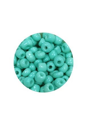 Dökme Cam Kum Boncuk Büyük Boy (6/0) 4 mm - 60 Gram - Açık Yeşil - BNC124