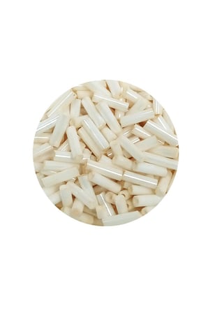 Uzun Boru Kesme Boncuk Çap 2mm Uzunluk 10 mm - 20 Gram - Açık Krem - BNC259