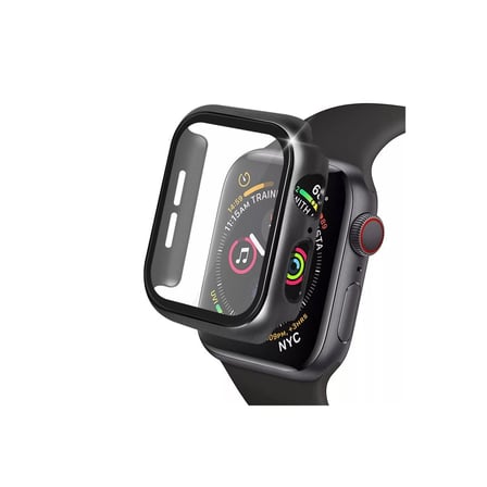Apple Watch 42mm Camlı Kasa Ekran Koruyucu - Siyah