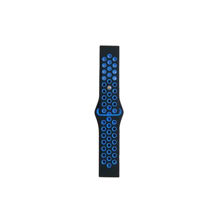 Watch 20mm Spor Delikli Kordon (saat Değildir) - Siyah-mavi
