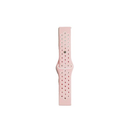 Watch 22mm Spor Delikli Kordon (saat Değildir) - Pembe-beyaz
