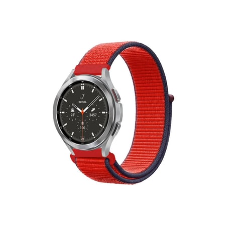 Watch 22mm Hasırlı Cırtcırtlı Kordon (saat Değildir) - Kırmızı