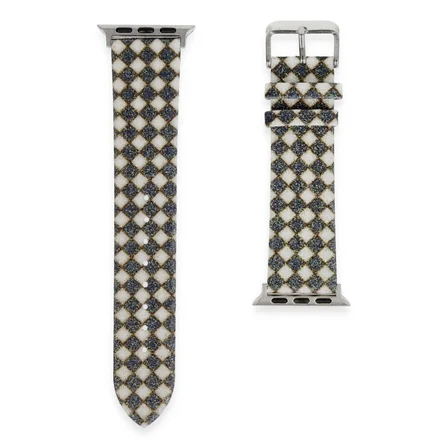 Apple Watch 38mm Karo Motif Kordon (saat Değildir) - Siyah