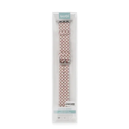 Apple Watch 38mm Karo Motif Kordon (saat Değildir) - Pembe