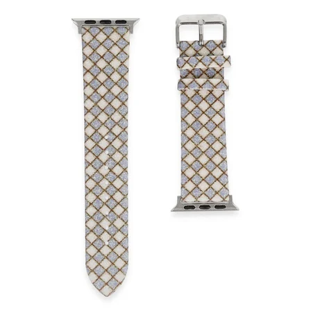 Apple Watch 38mm Karo Motif Kordon (saat Değildir) - Lila
