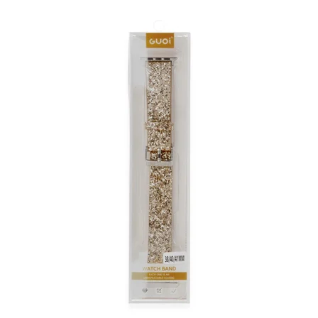 Apple Watch 38mm Ry Taşlı Kordon (saat Değildir) - Gold