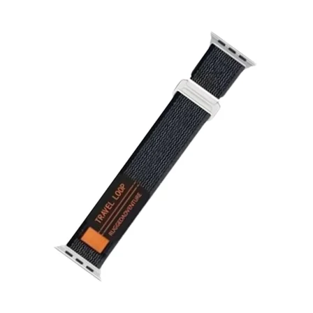 Apple Watch 42mm Alice Kumaş Kordon (saat Değildir) - Siyah-gri