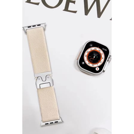 Apple Watch 42mm Forest Kumaş Kordon (saat Değildir) - Krem