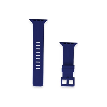 Apple Watch 38mm Kr408 Çizgili Silikon Kordon (saat Değildir) - Lacivert