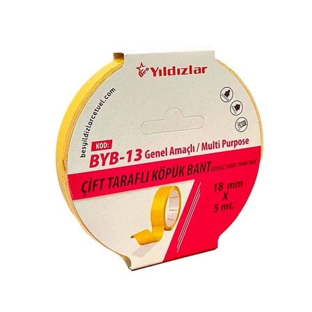 YILDIZLAR 18x5 ÇİFT TARAFLI KÖPÜK BANT BYB-13-(***1 ADET***)