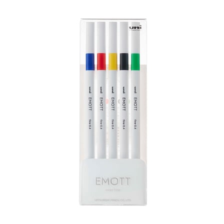 UNİ-BALL EMOTT 0.4 FINE AKRİLİK UÇLU KALEM 5 Lİ SET PEM-SY/5C NO:1