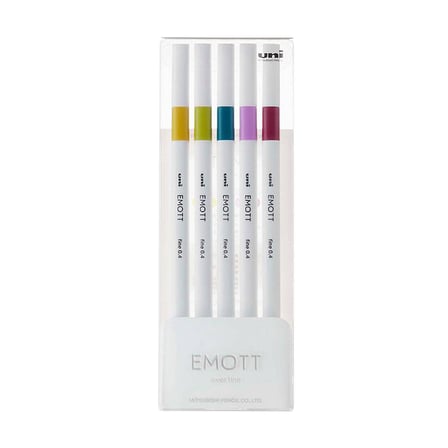 UNİ-BALL EMOTT 0.4 FINE AKRİLİK UÇLU KALEM 5 Lİ SET PEM-SY/5C NO:8